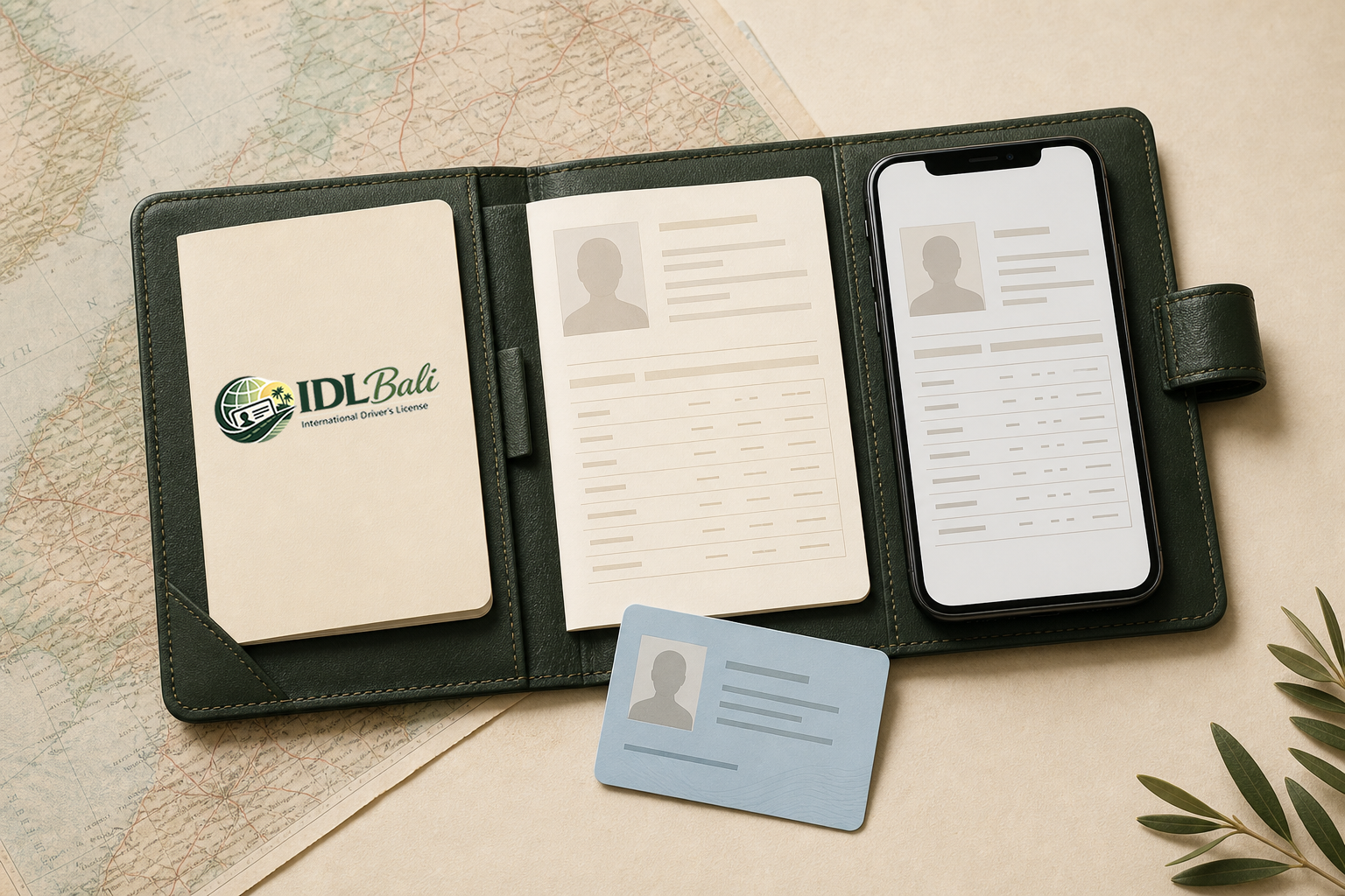 IDL Bali digital document, printed booklet, and pocket-size companion card